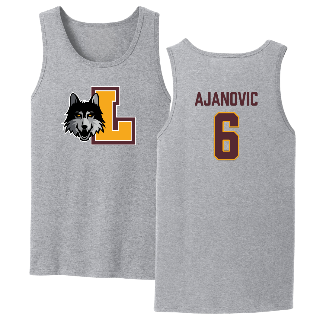 Loyola University-Chicago Volleyball Sport Gray Tank Top - #6 Esma Ajanovic