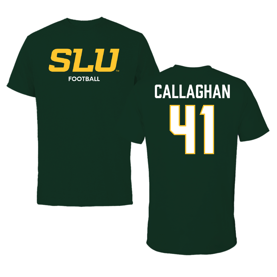 Southeastern Louisiana University Football Forest Green Performance Tee - #41 Riley Callaghan