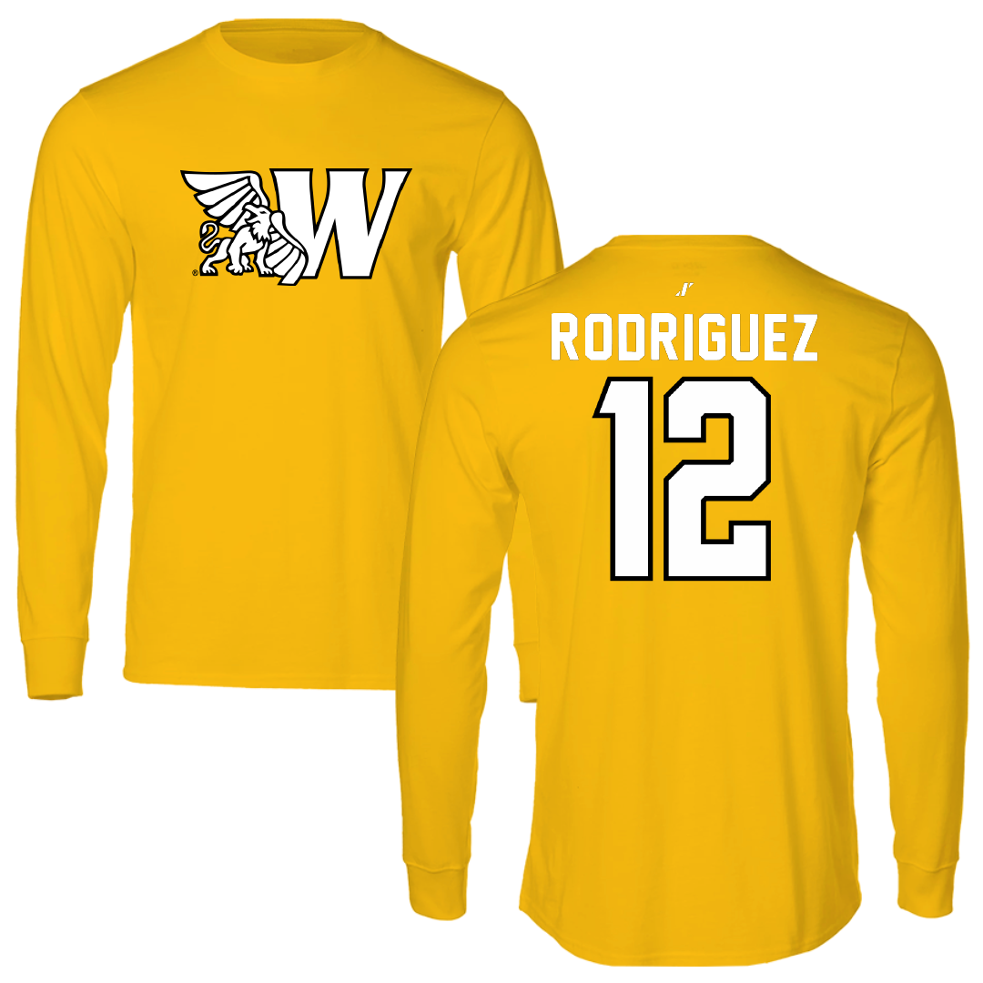 Missouri Western State University Baseball Gold Performance Long Sleeve - #12 Diego Rodriguez