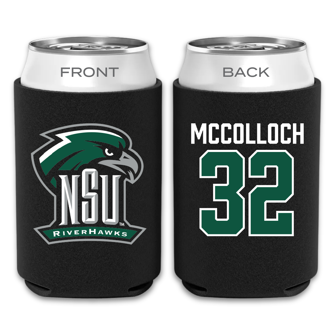 Northeastern State University Soccer Black Can Cooler - #32 Cameron McColloch