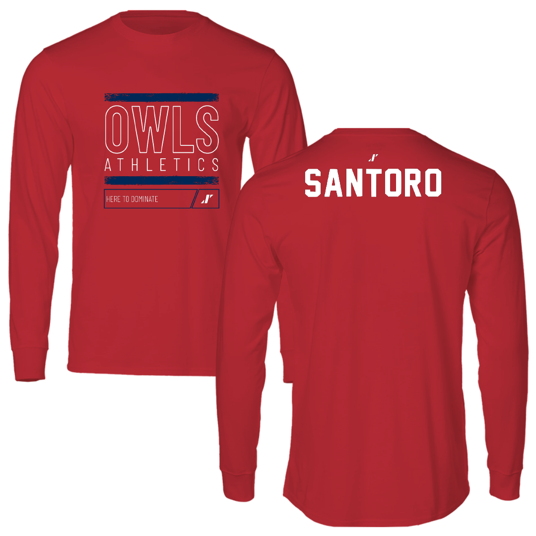 Florida Atlantic University Cheer Red Dominate Performance Long Sleeve - Gianna Santoro