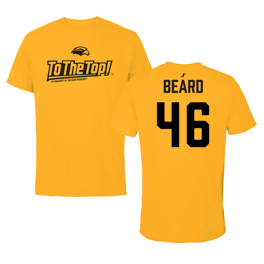 The University of Southern Mississippi Football Gold General Performance Tee - #46 Luke Beard