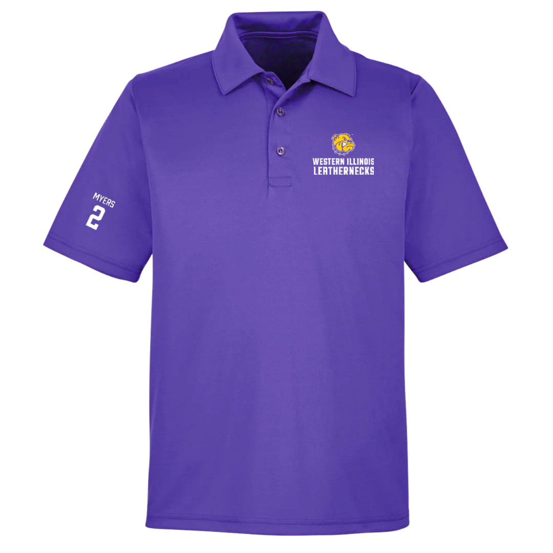 Western Illinois University Basketball (M) Purple Polo - #2 Ryan Myers