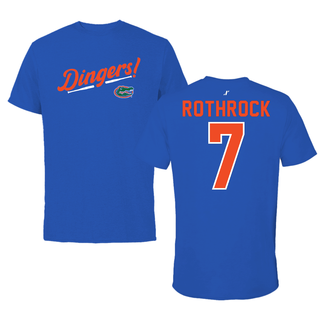 University of Florida Softball Blue Dingers Tee - #7 Keagan Rothrock