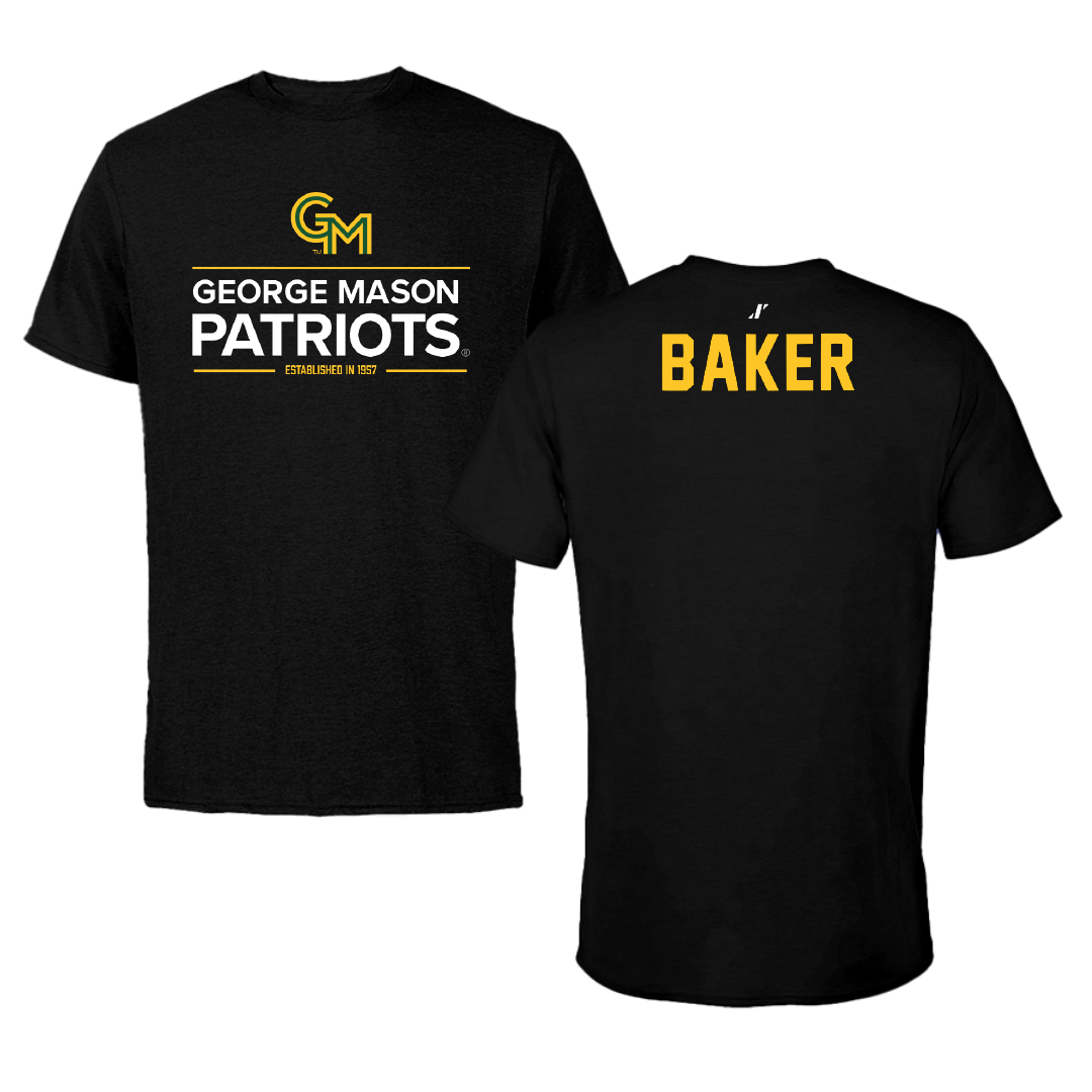 George Mason University Wrestling Black General Performance Tee - Markel Baker