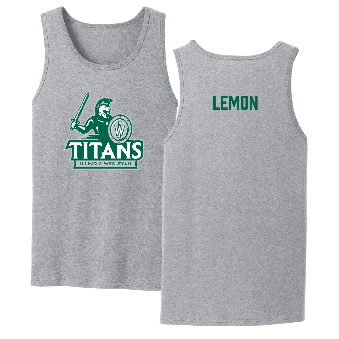 Illinois Wesleyan University TF and XC Sport Gray Tank Top - Davion Lemon