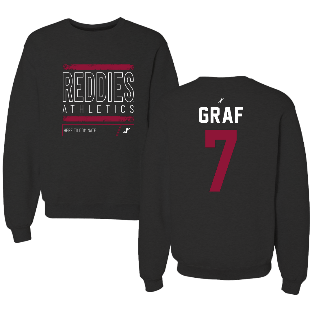 Henderson State University Baseball Black Dominate Crewneck - #7 Ty Graf