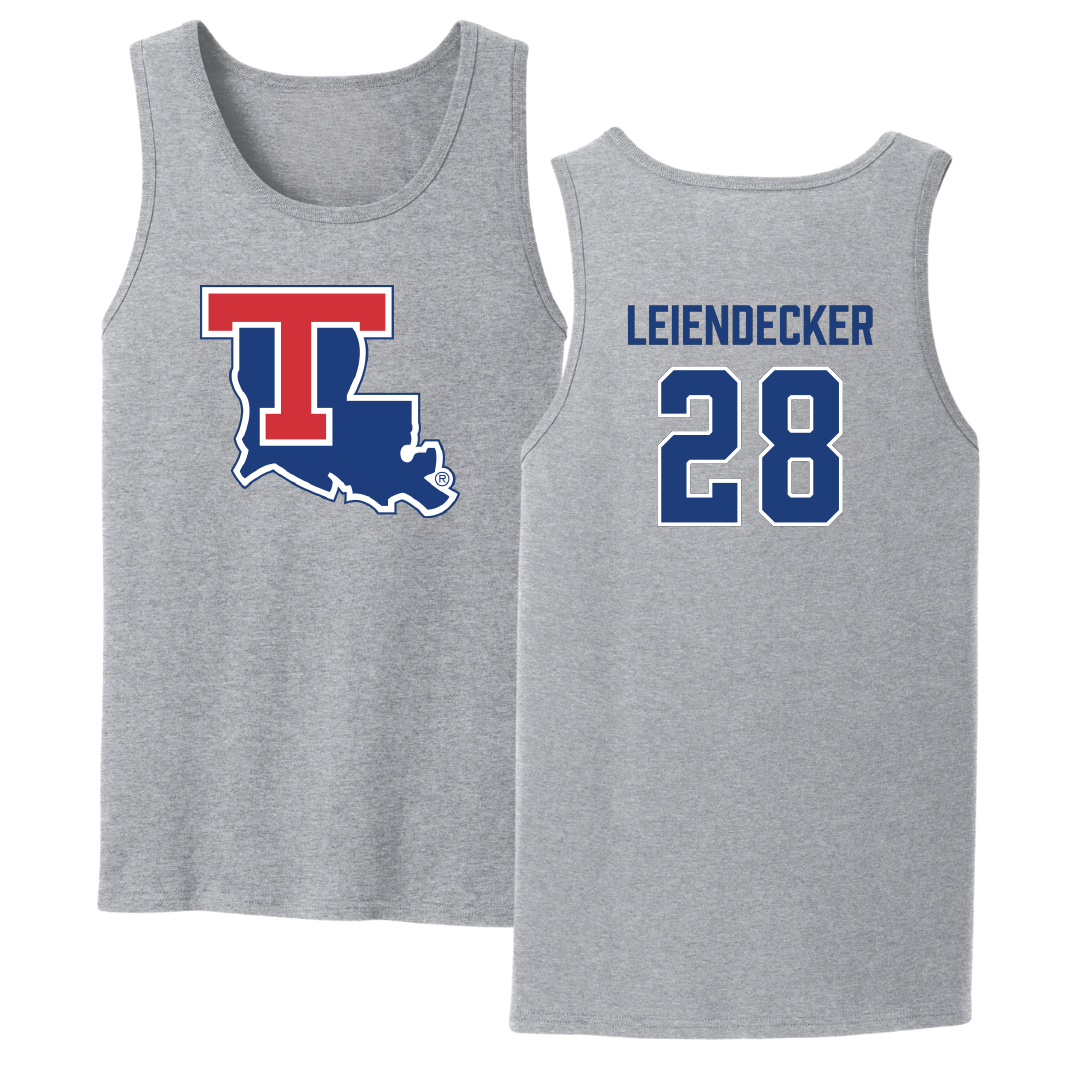 Louisiana Tech University Bowling Sport Gray Tank Top - #28 Abbie Leiendecker