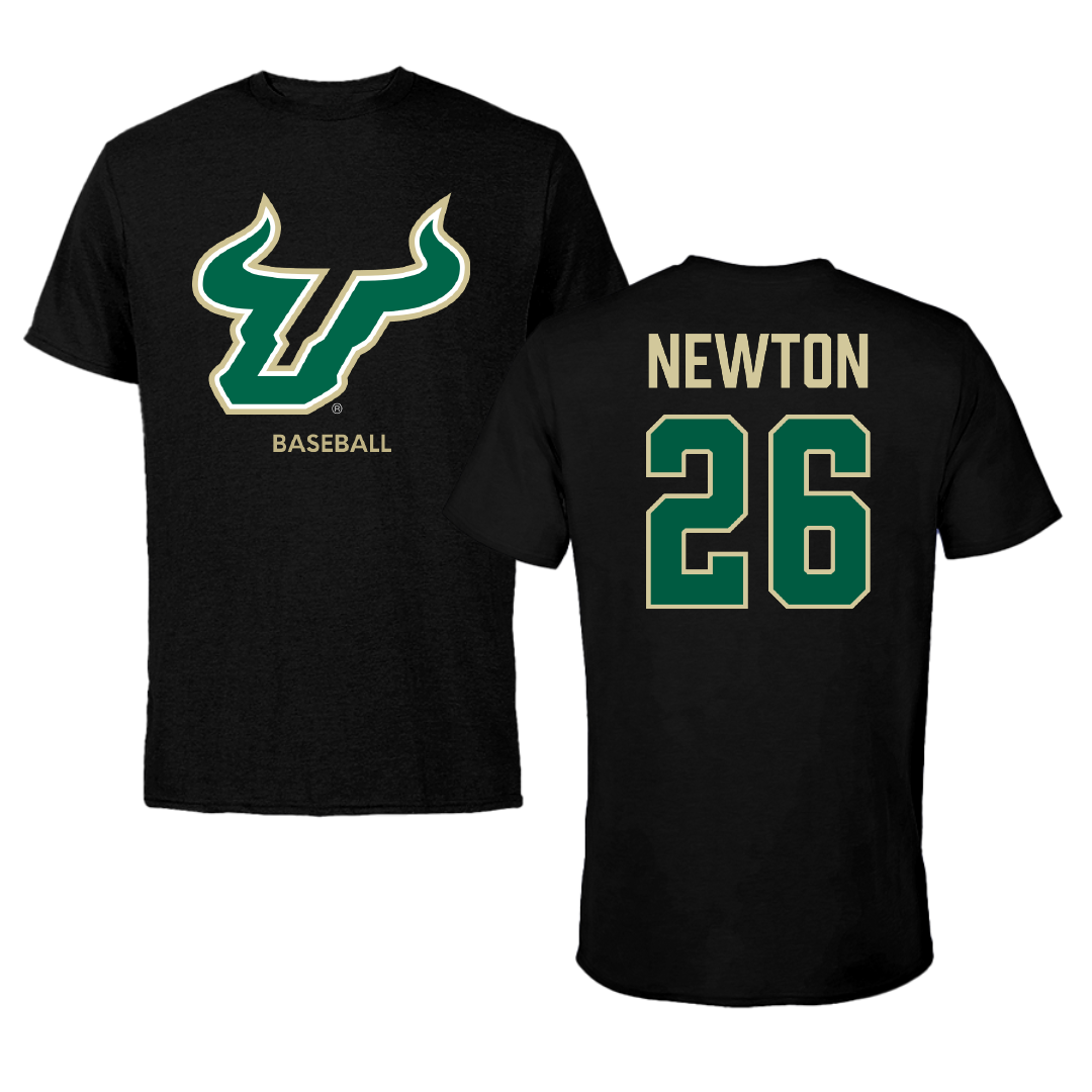 University of South Florida Baseball Black Performance Tee - #26 Austin Newton