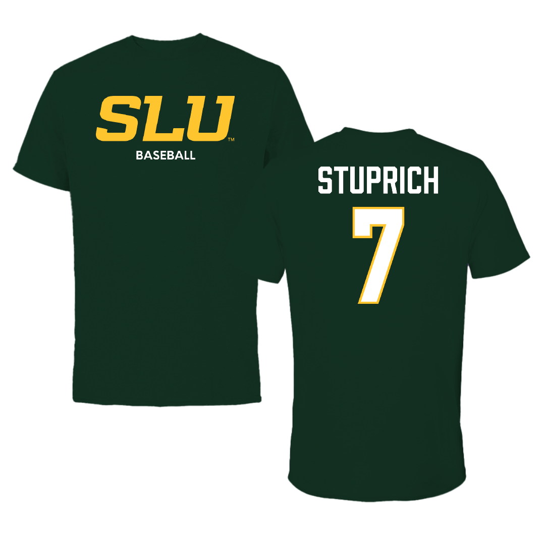 Southeastern Louisiana University Baseball Forest Green Performance Tee - #7 Brennan Stuprich