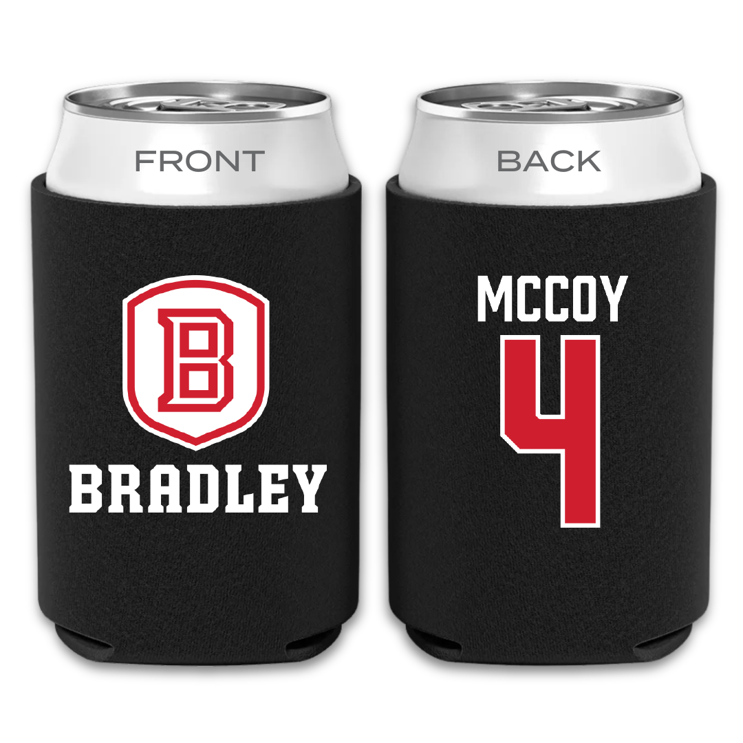 Bradley University Softball Black Can Cooler - #4 Kierston McCoy