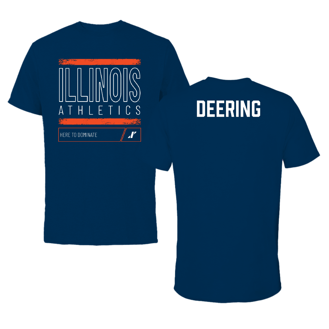 University of Illinois TF and XC Navy Dominate Tee - Faith Deering