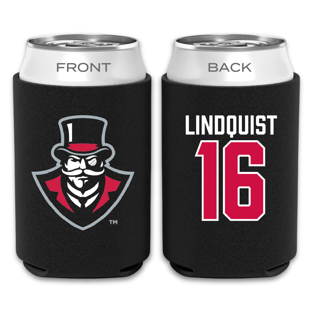 Austin Peay State University Soccer Black Can Cooler - #16 Haley Lindquist