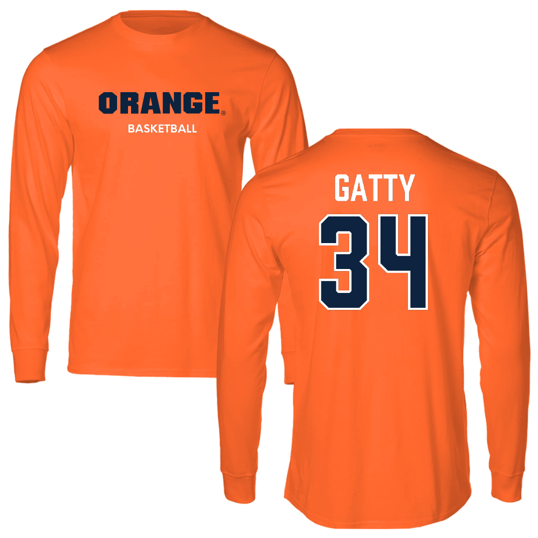 Syracuse University Basketball (M) Orange Performance Long Sleeve - #34 Christopher Gatty