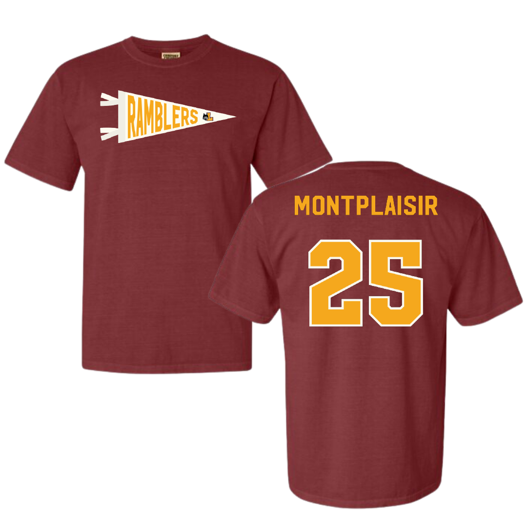 Loyola University-Chicago Volleyball Maroon Pennant Comfort Colors Tee - #25 Benjamin Montplaisir