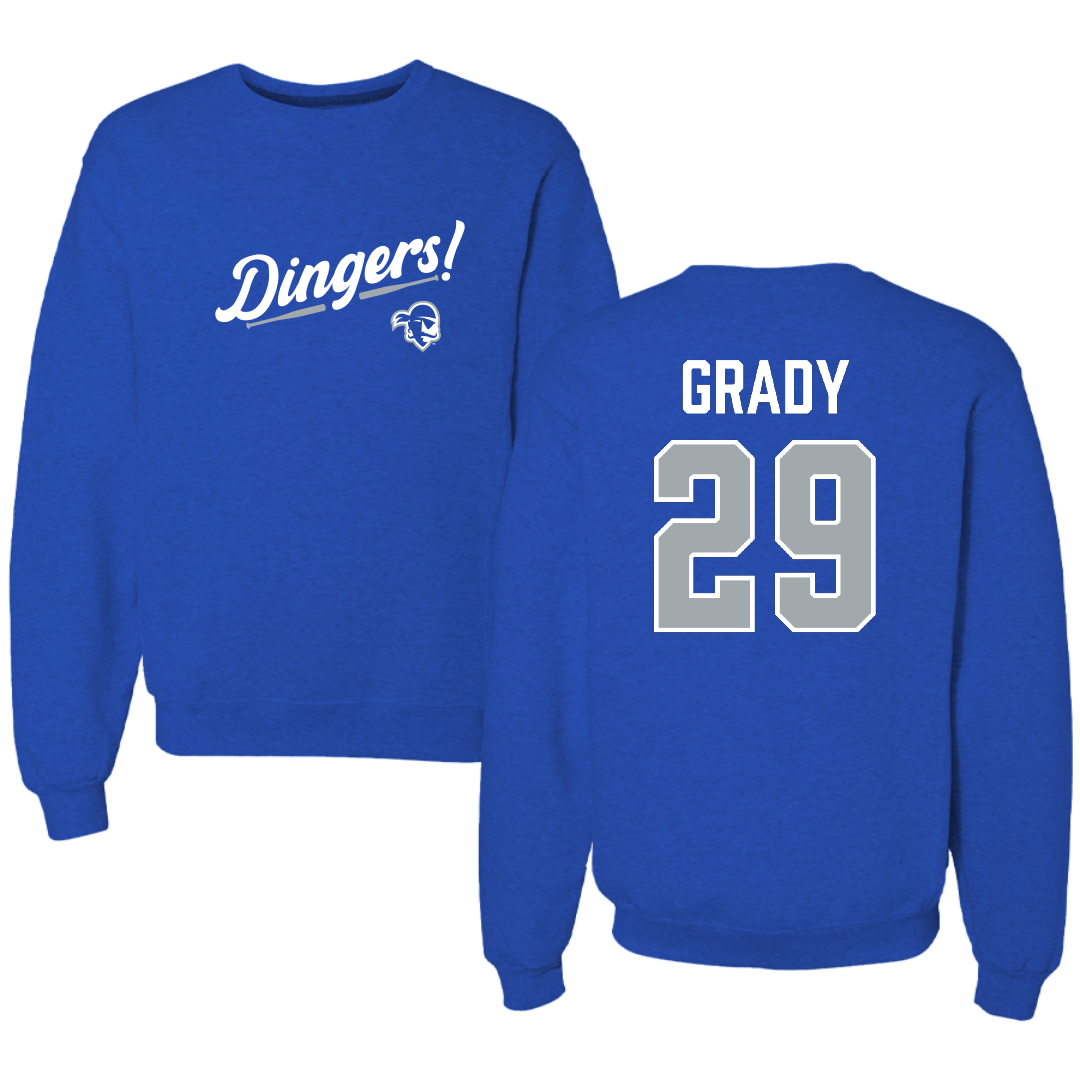 Seton Hall University Baseball Blue Dingers Crewneck - #29 Shea Grady