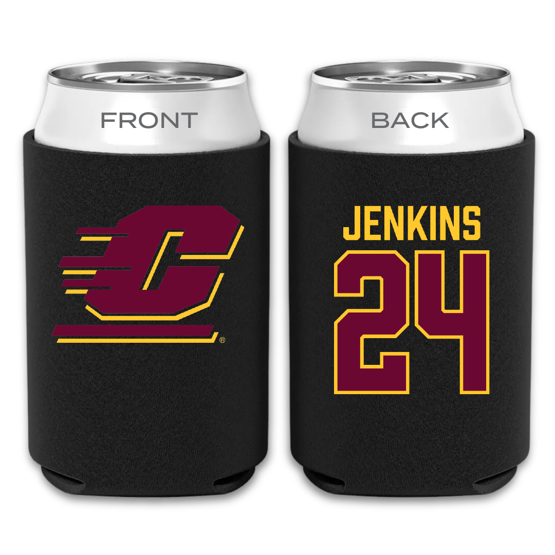 Central Michigan University Football Black Can Cooler - #24 Mekhi Jenkins