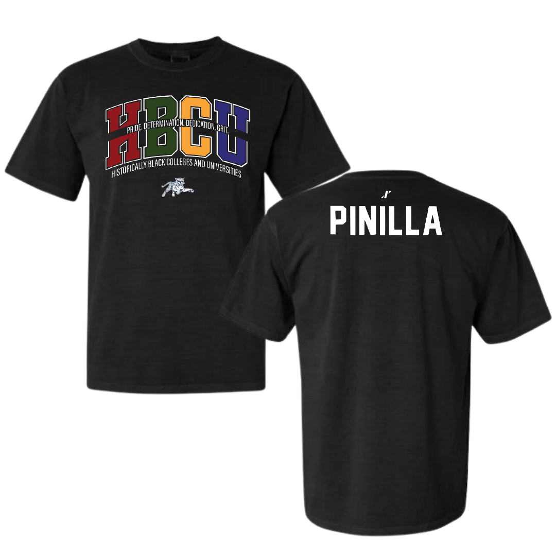 Jackson State University Tennis Black HBCU Comfort Colors Tee - Alejandro Pinilla