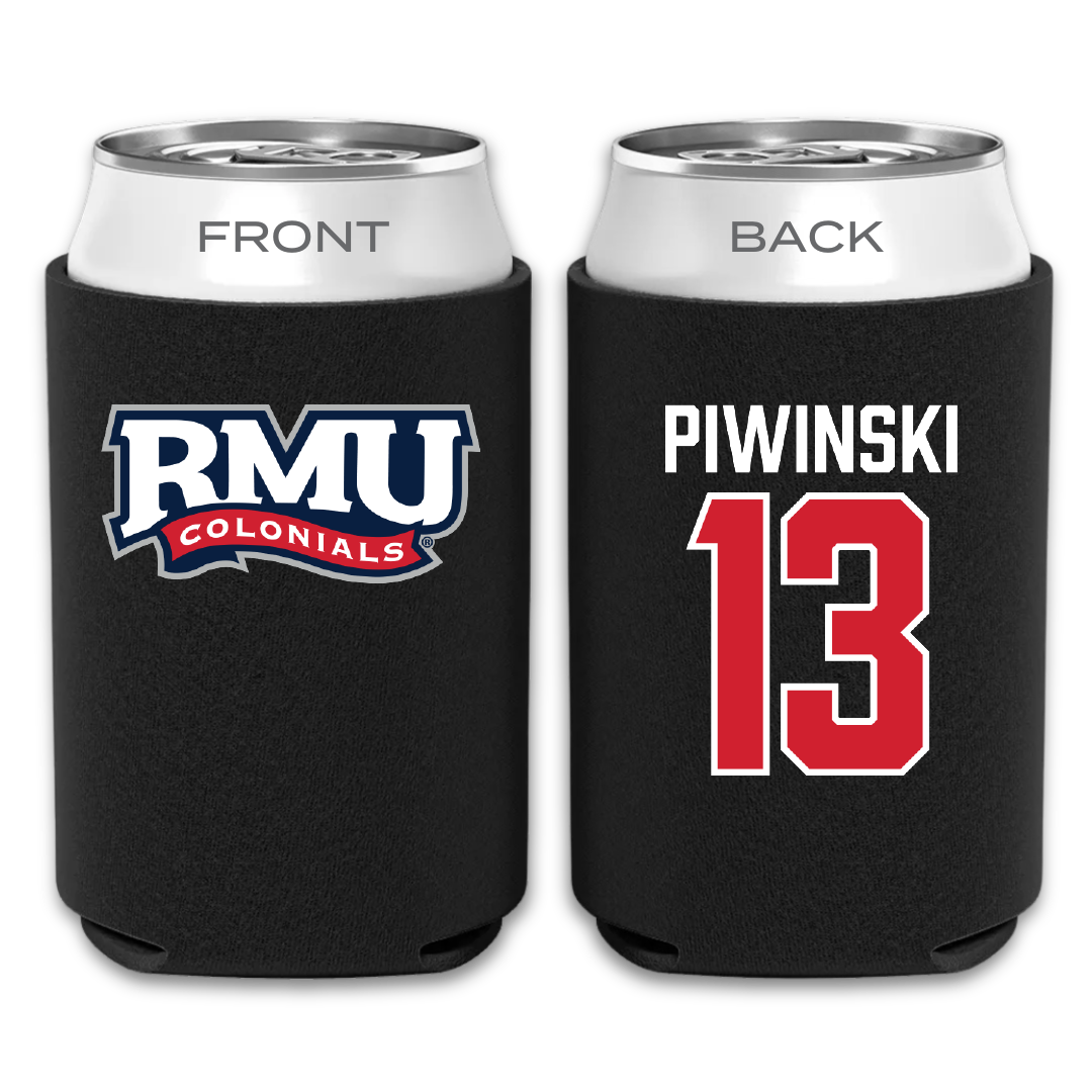 Robert Morris University Lacrosse Black Can Cooler - #13 Parker Piwinski