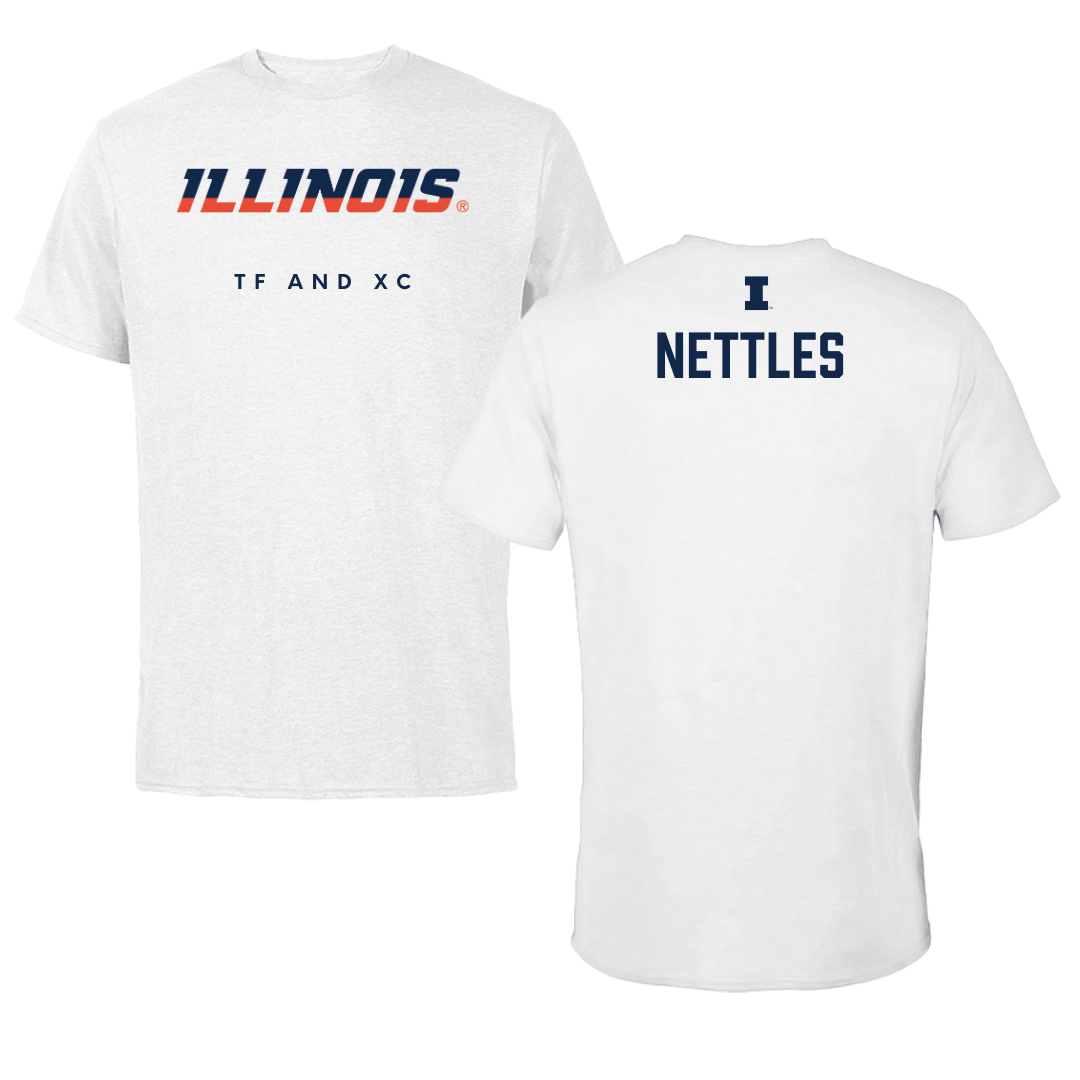 Ball State University TF and XC White Performance Tee - Kenli Nettles