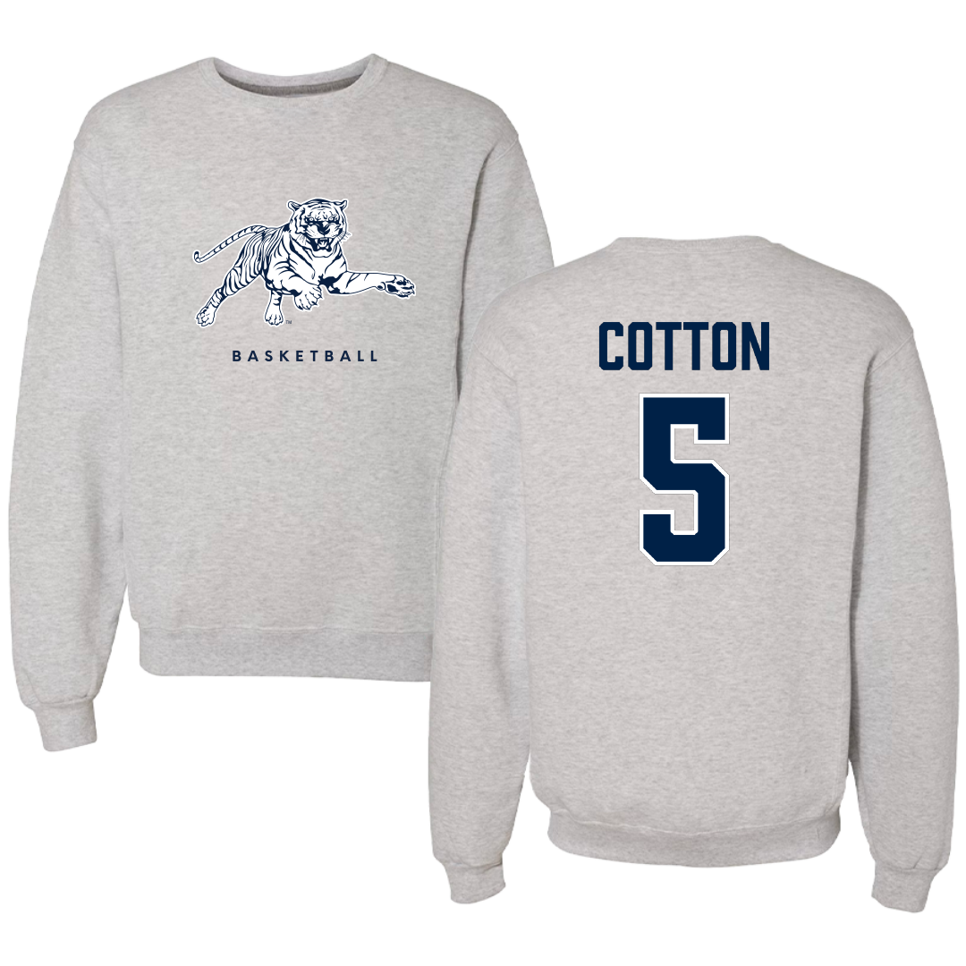 Jackson State University Basketball Gray Crewneck - #5 Jaileyah Cotton