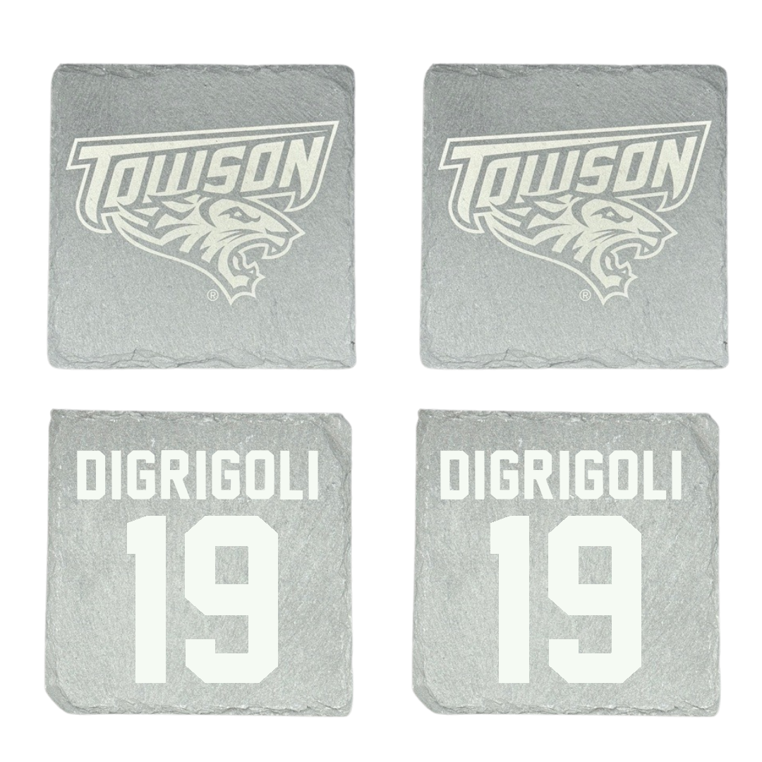 Towson University Baseball Stone Coaster (4 Pack)  - #19 Antonio Digrigoli