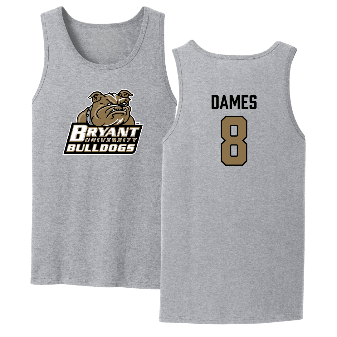 Bryant University Football Sport Gray Tank Top - #8 Javin Dames