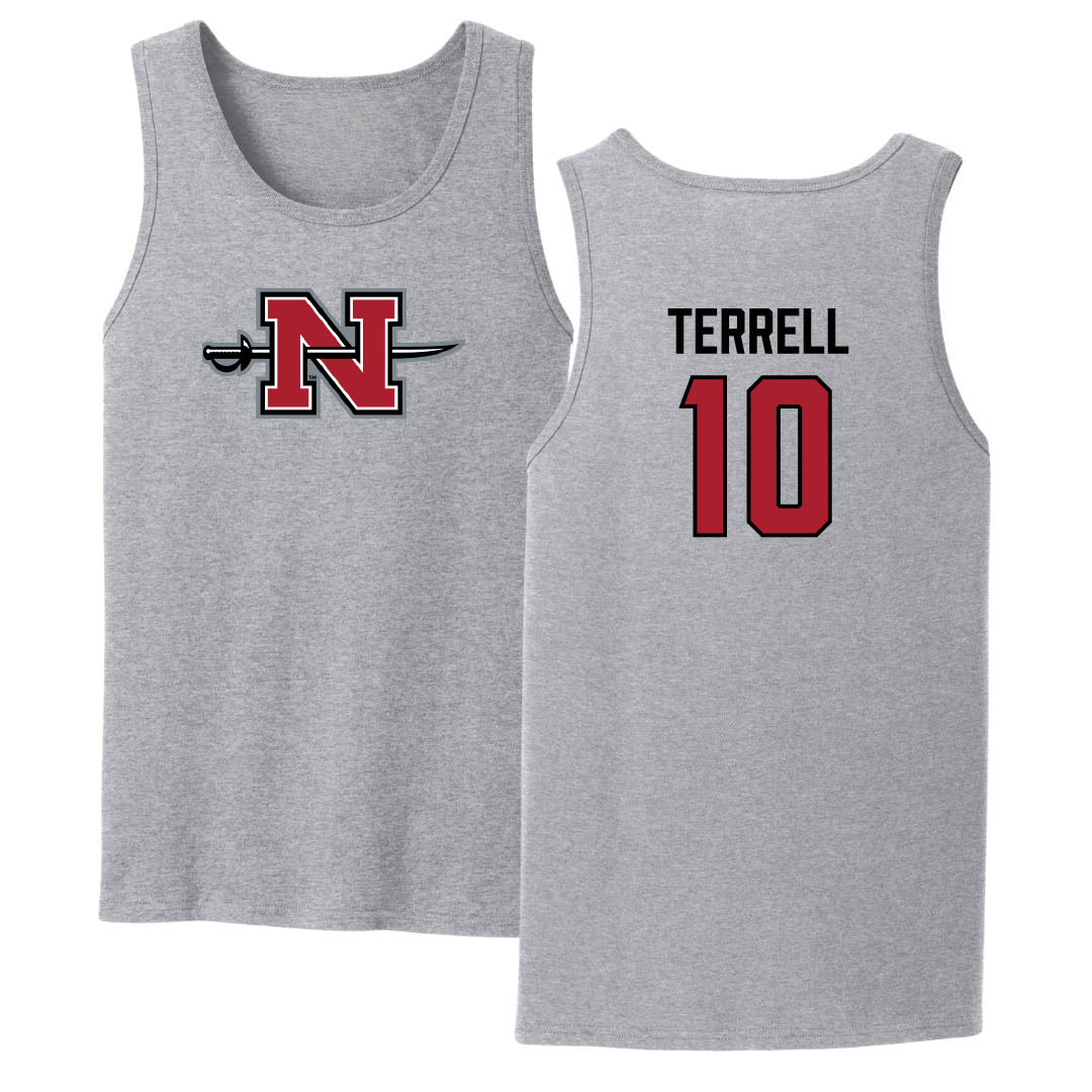 Nicholls State University Volleyball Sport Gray Tank Top - #10 Tierney Terrell