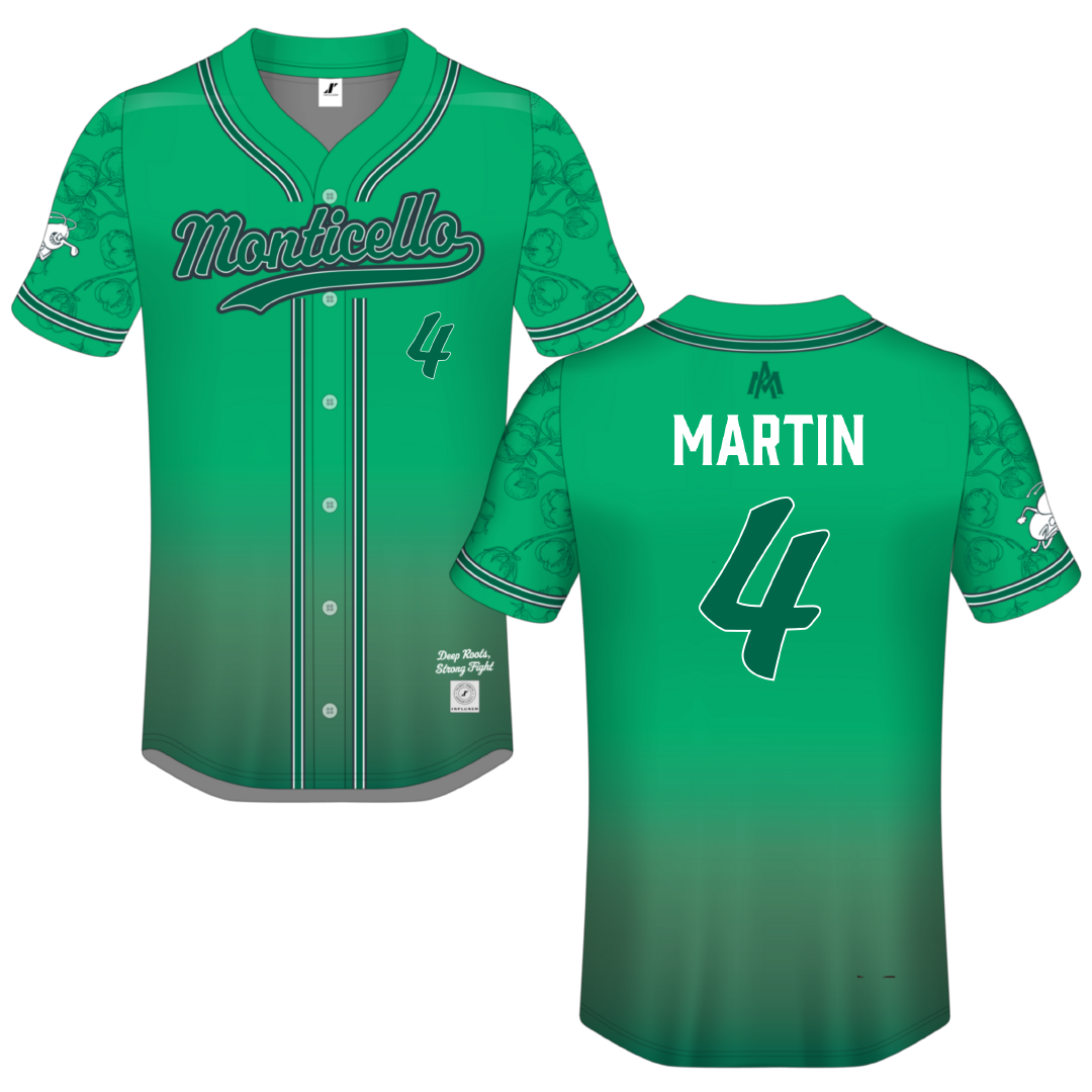 University of Arkansas-Monticello Green Campus Connect Button-Down Jersey - #4 Makenzie Martin