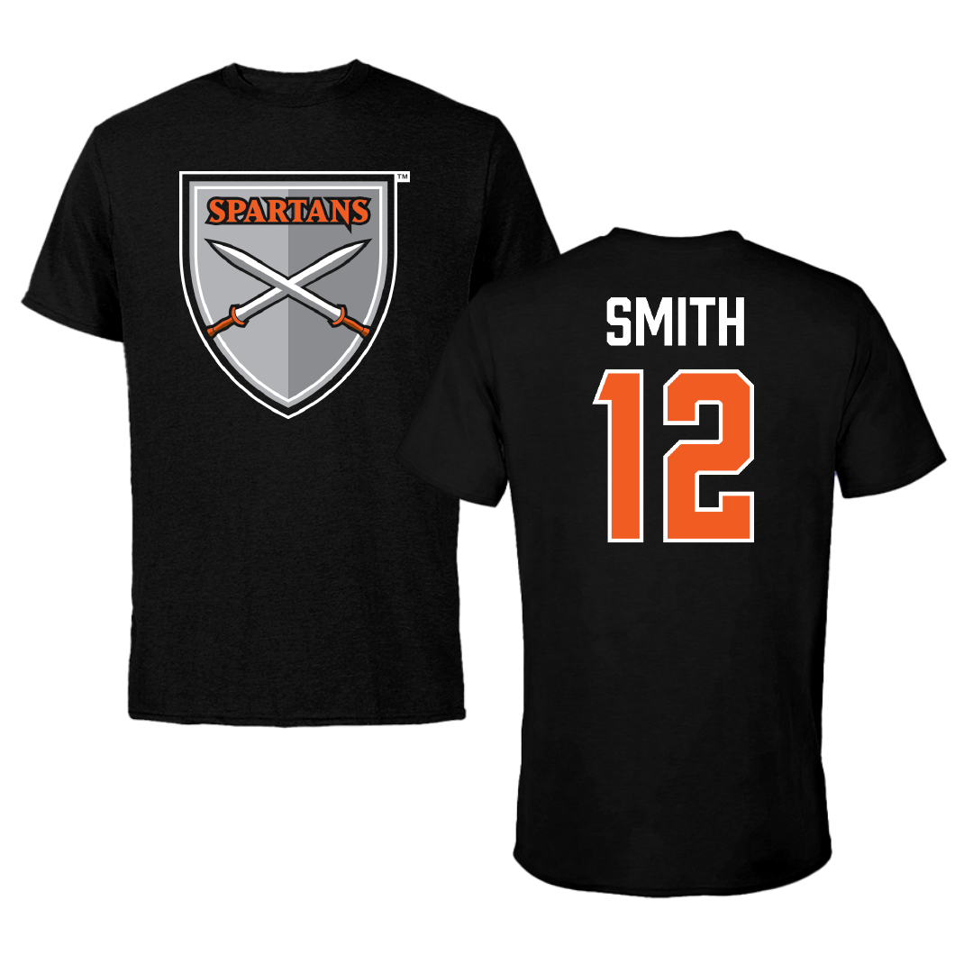 Northampton Community College Volleyball (M) Black Performance Tee - #12 Luke Smith