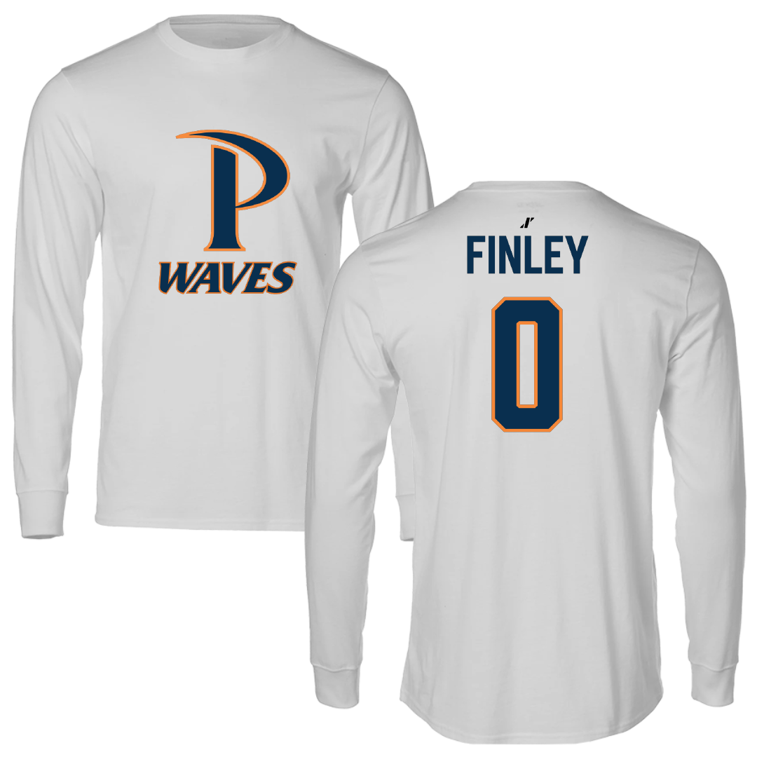 Pepperdine University Basketball Light Gray Performance Long Sleeve - #0 Ivory Finley