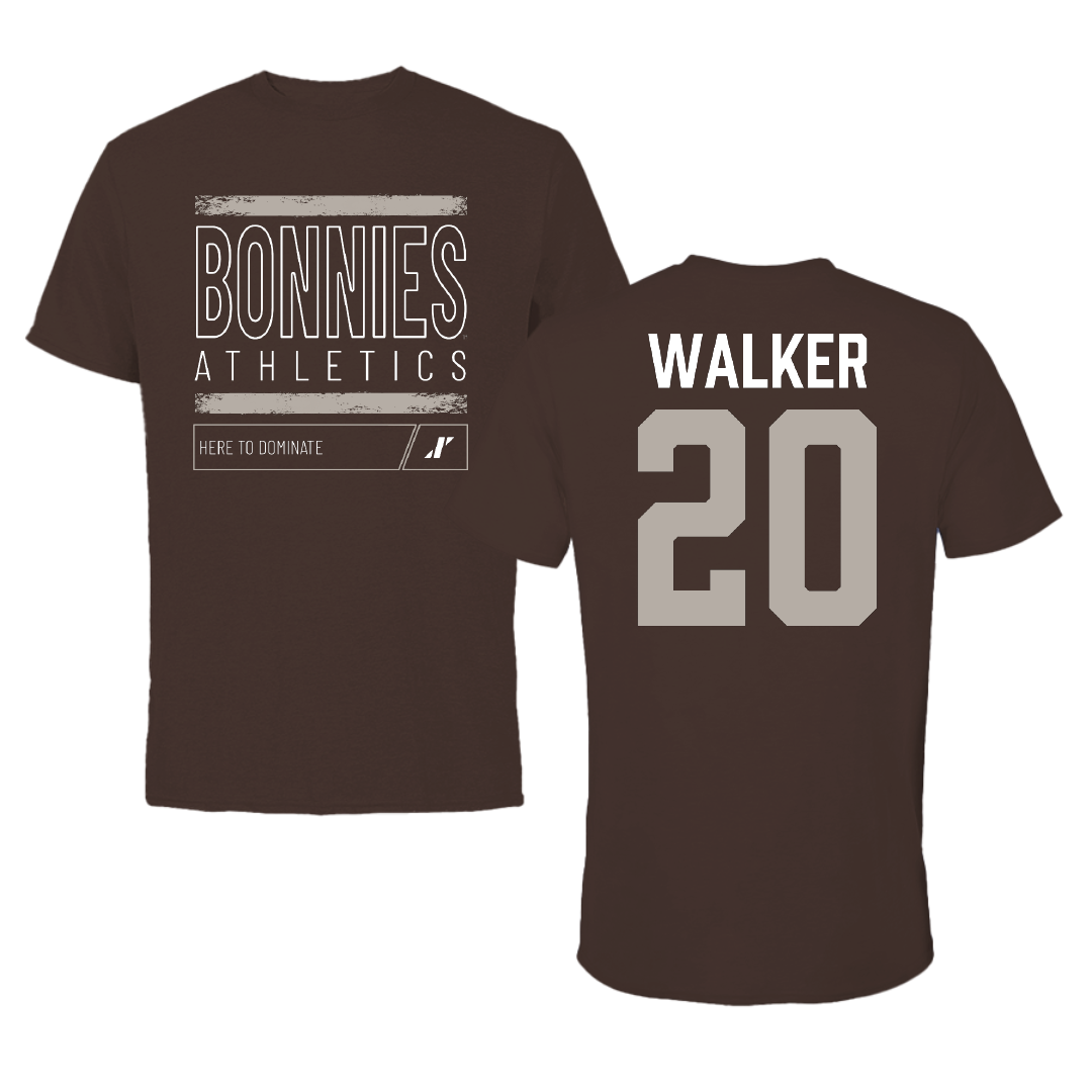 St. Bonaventure University Soccer Brown Dominate Tee - #20 Hannah Walker