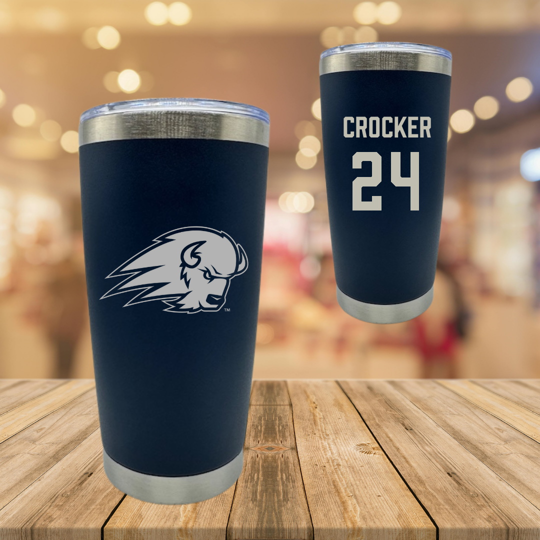 Utah Tech University Basketball Navy Stainless Steel Tumbler - #24 Lauren Crocker