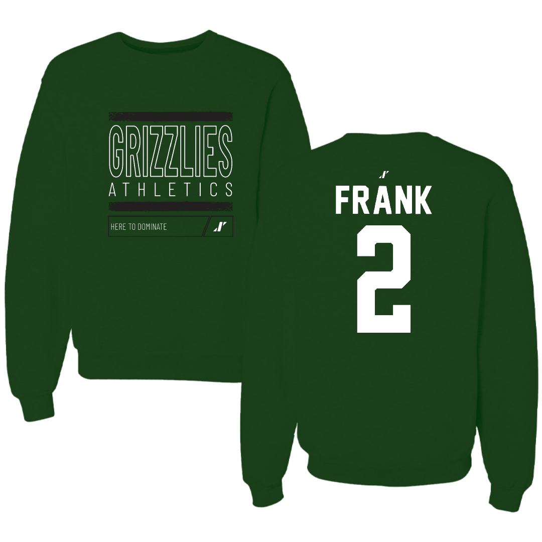 Adams State University Basketball Forest Green Dominate Crewneck - #2 Harrison Frank