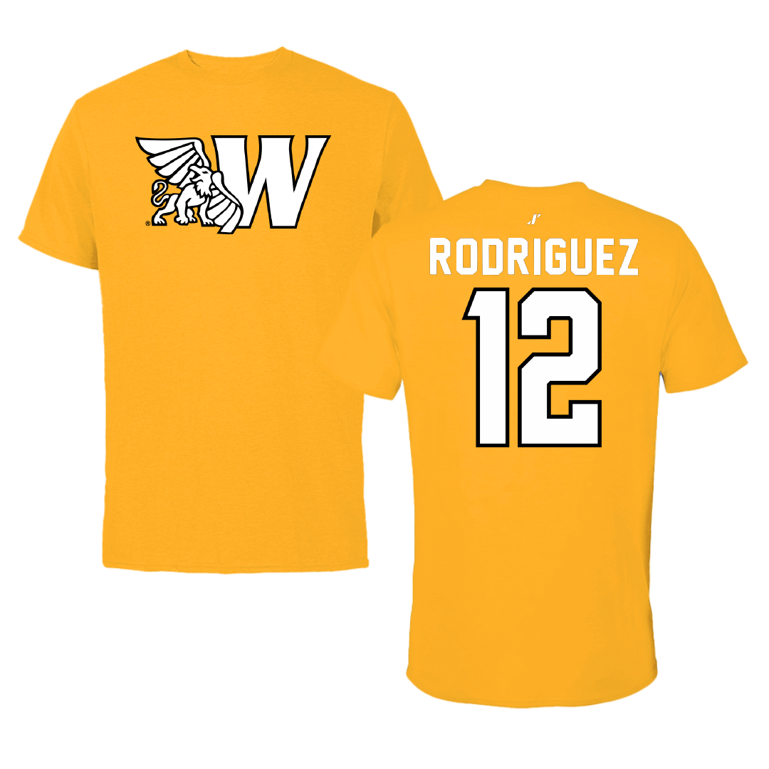 Missouri Western State University Baseball Gold Performance Tee - #12 Diego Rodriguez