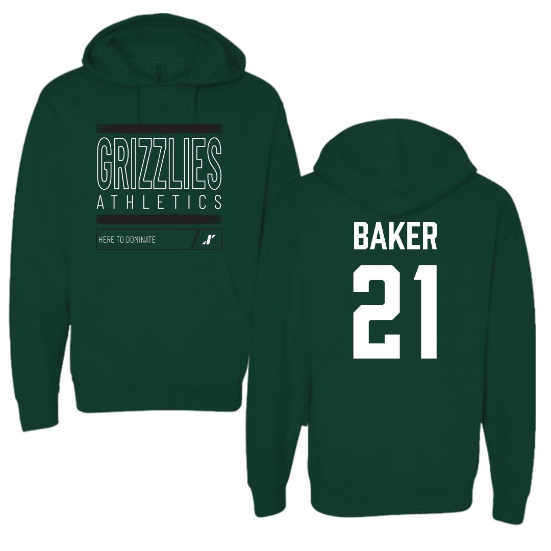 Adams State University Basketball (M) Forest Green Dominate Hoodie - #21 Dillan Baker