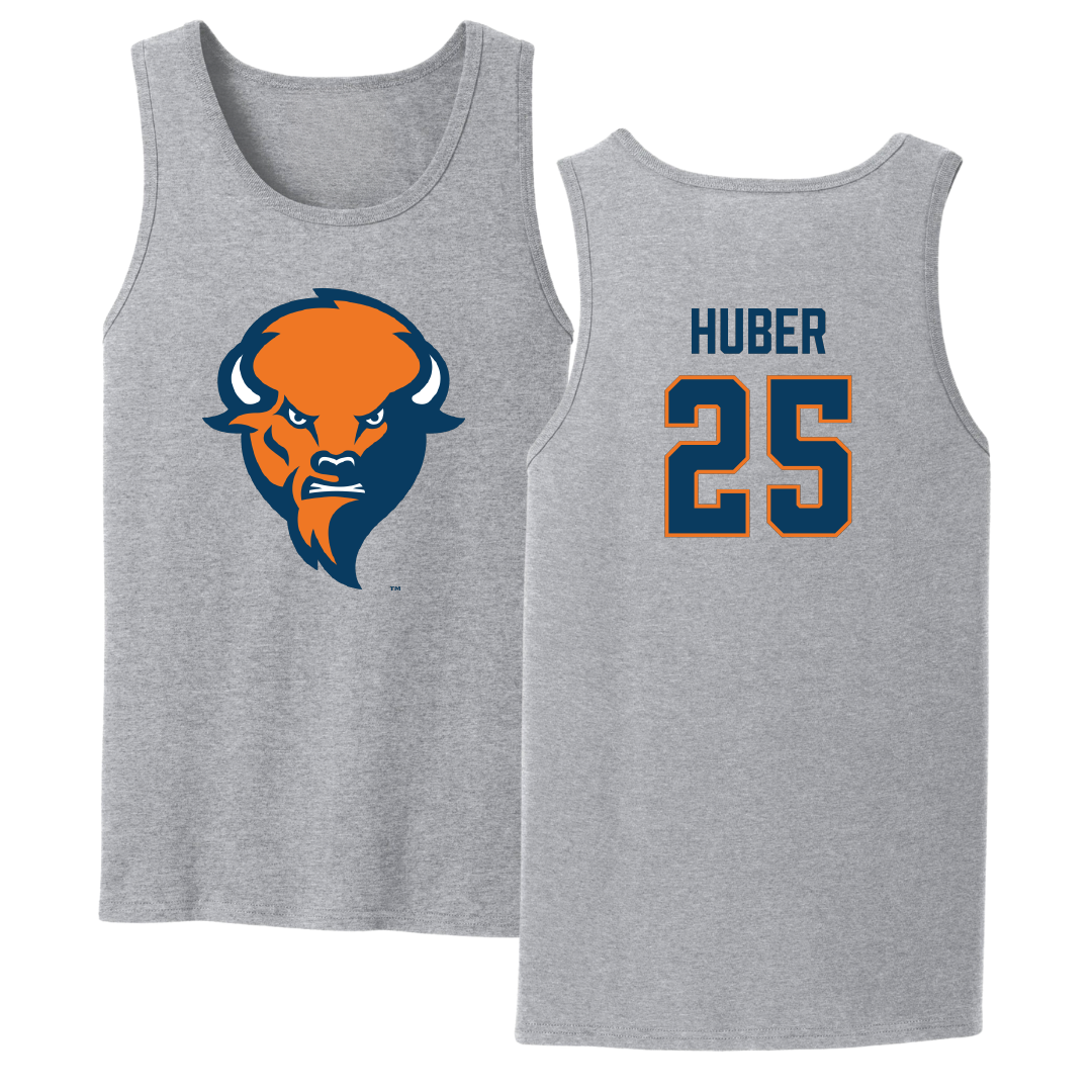 Bucknell University Lacrosse Sport Gray Tank Top - #25 Hans Huber