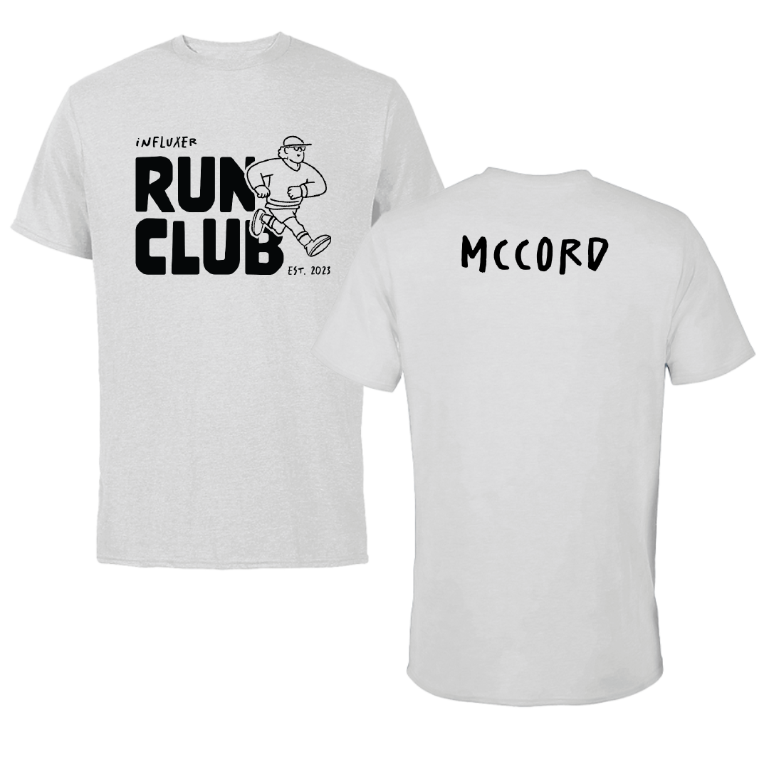Appalachian State University TF and XC Light Gray Influxer Run Club Tee - Mariah McCord