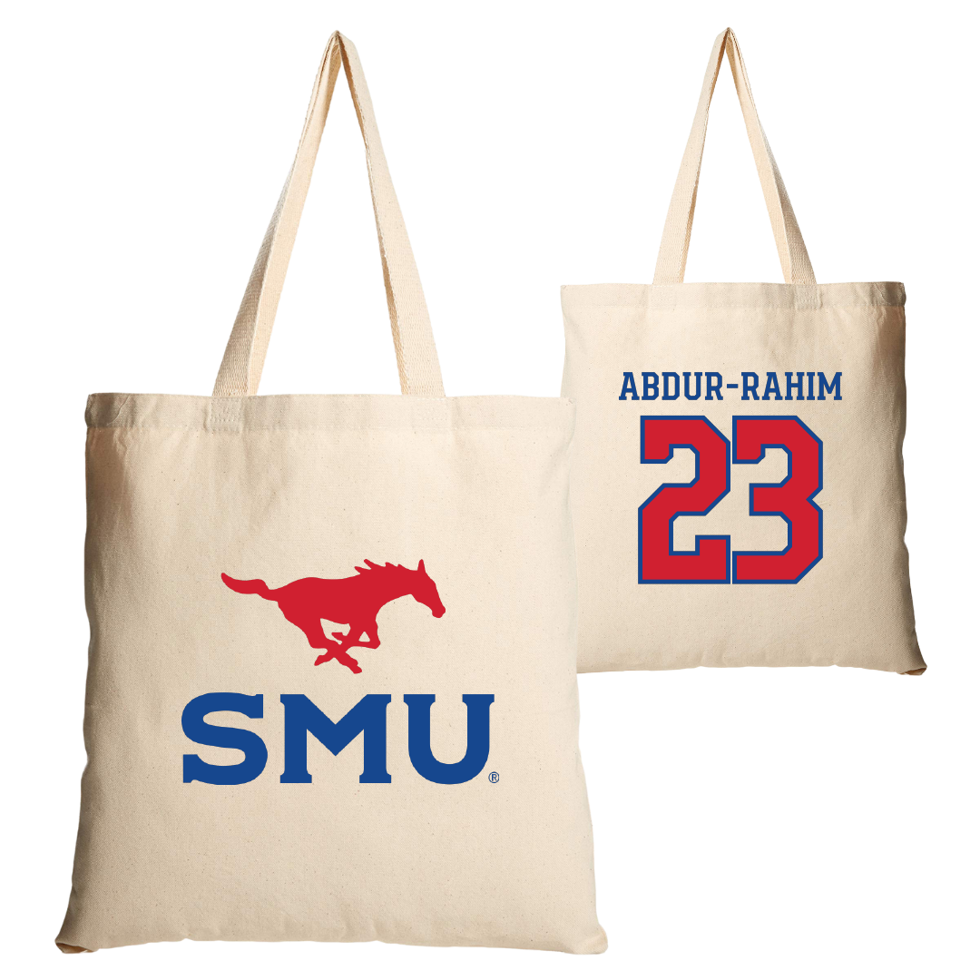 Southern Methodist University Basketball Tan Canvas Tote Bag - #23 Amirah Abdur-Rahim