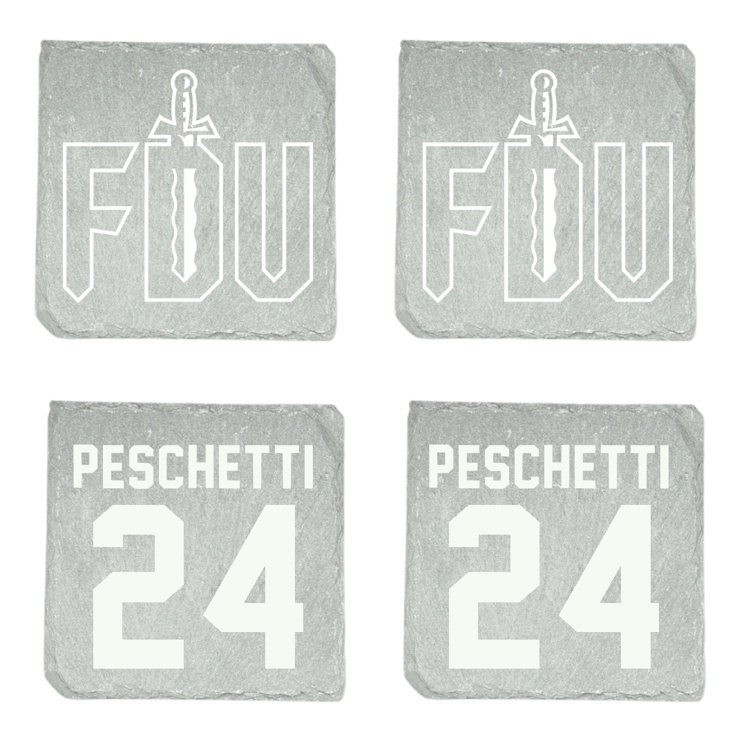 Fairleigh Dickinson University-Metropolitan Campus Soccer Stone Coaster (4 Pack)  - #24 Daniela Peschetti