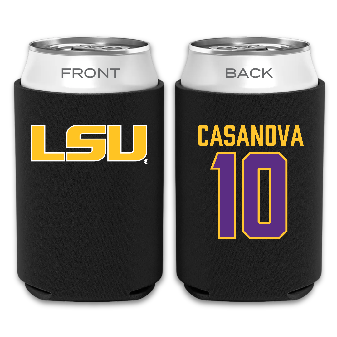 Louisiana State University Softball Black Can Cooler - #10 Emilee Casanova