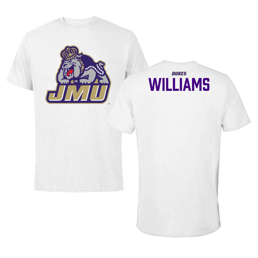 James Madison University Tennis White Performance Tee - Sophie Williams