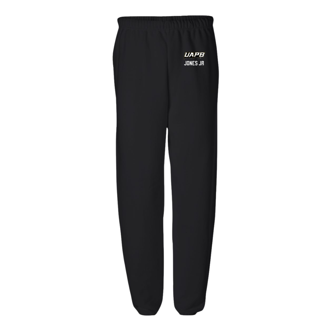 University of Arkansas-Pine Bluff Football Black Sweatpants - #51 Rolando Jones Jr