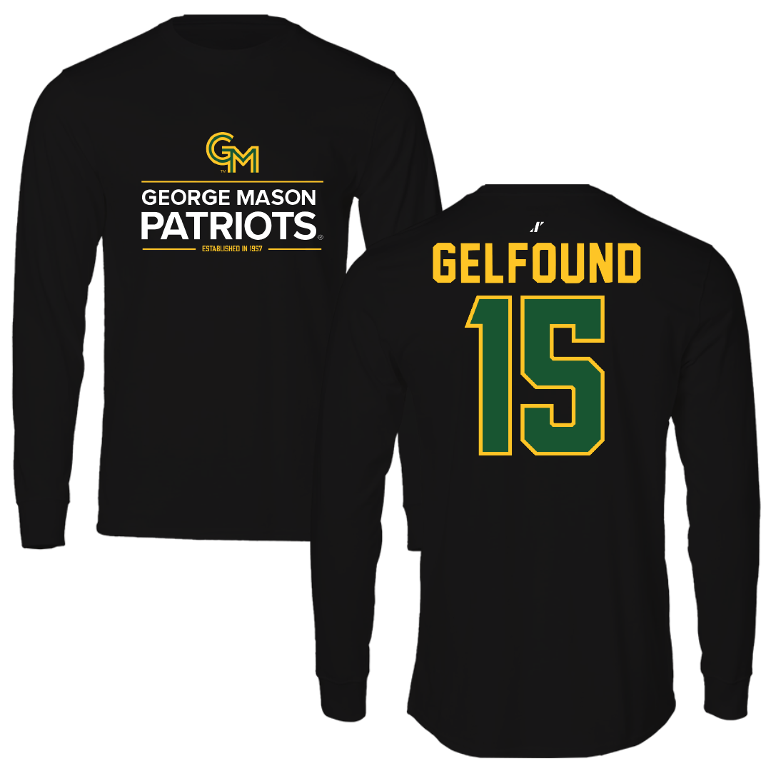 George Mason University Volleyball Black General Performance Long Sleeve - #15 Gabriella Gelfound