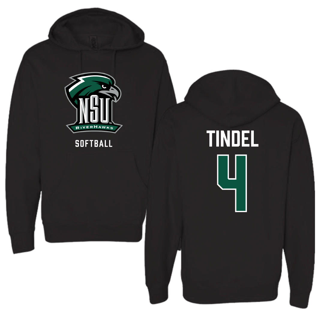 Northeastern State University Softball Black NSU Hoodie - #4 Korynn Tindel