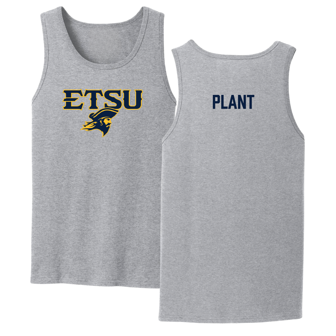 East Tennessee State University Triathlon Sport Gray Tank Top - Sarah Plant