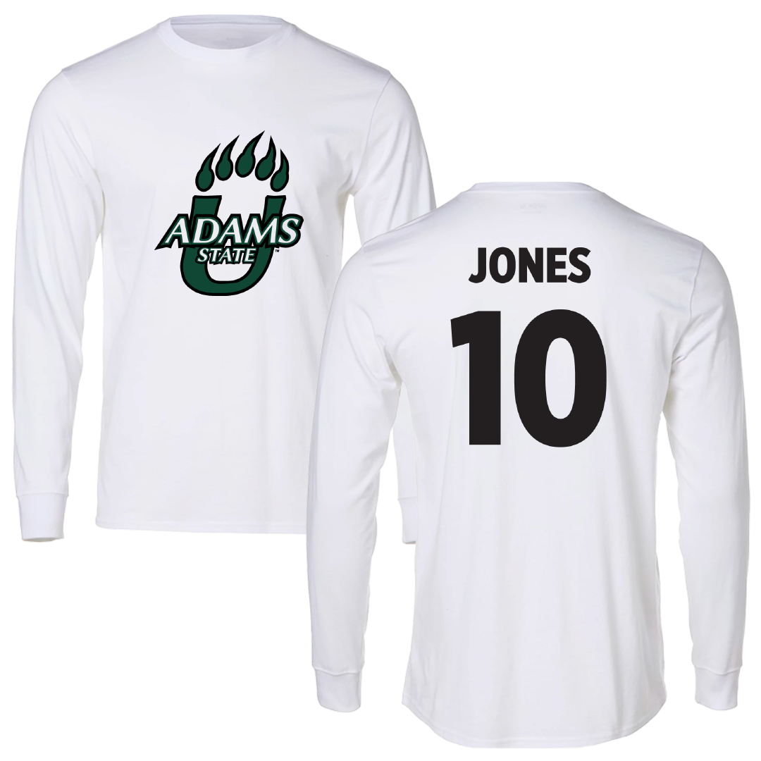 Adams State University Football White Long Sleeve - #10 Hayden Jones