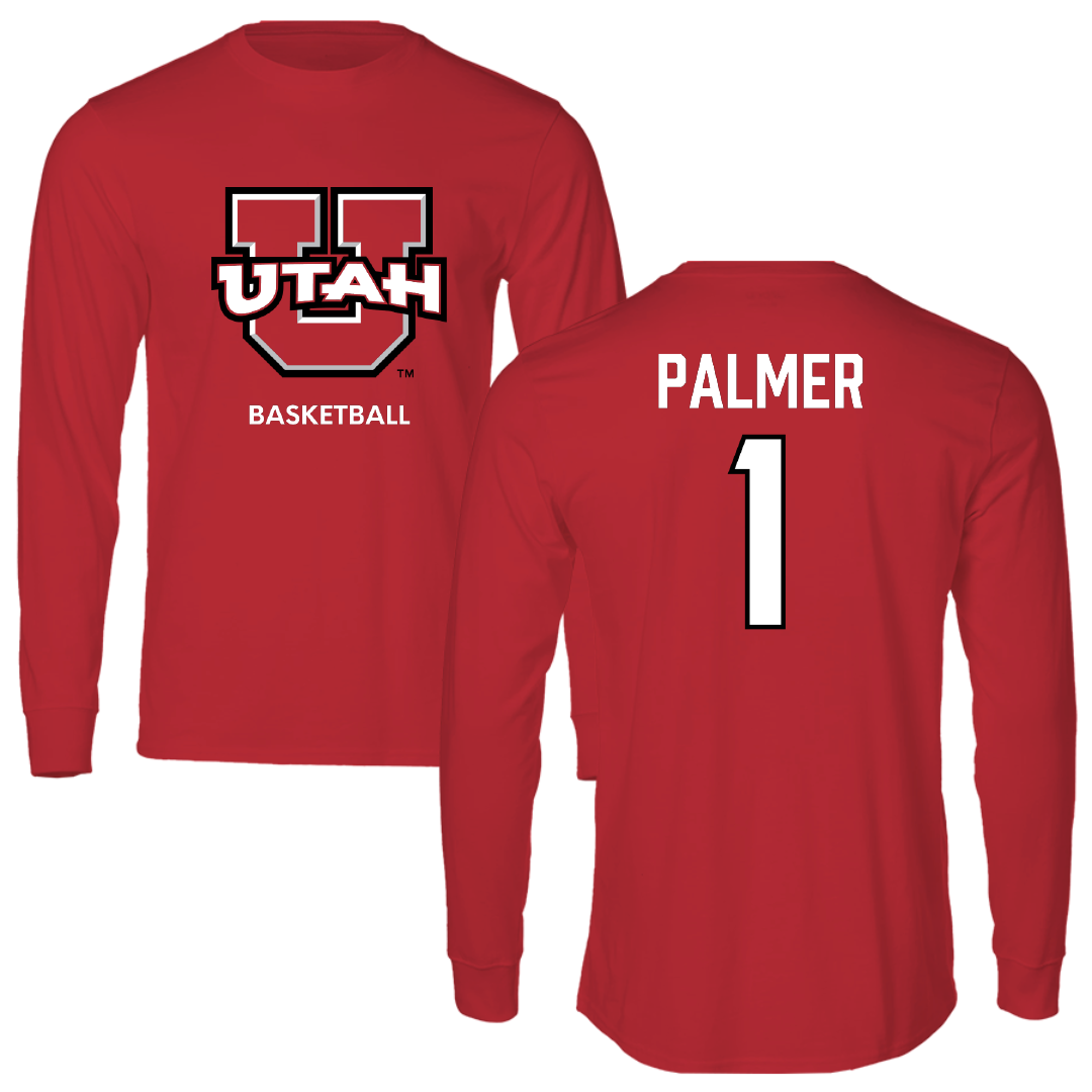 University of Utah Basketball (W) Red Utes Performance Long Sleeve - #1 Isabel Palmer