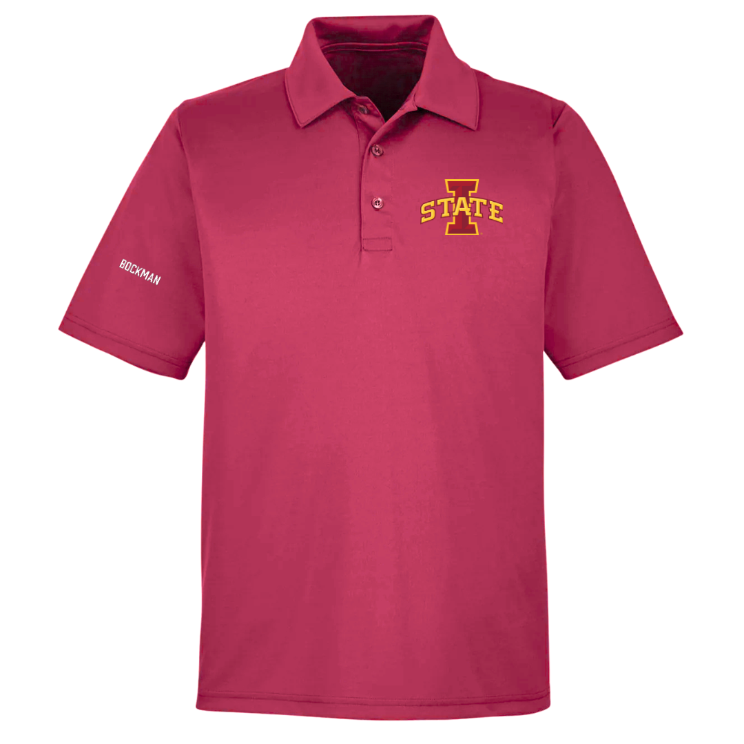 Iowa State University Wrestling (M) Cardinal Polo - Evan Bockman