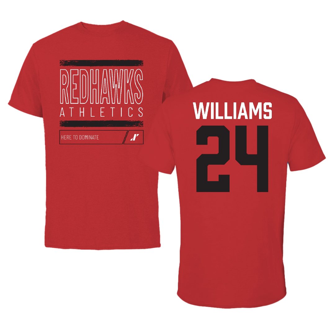 Southeast Missouri State University Football Red Dominate Performance Tee - #24 JaQori Williams